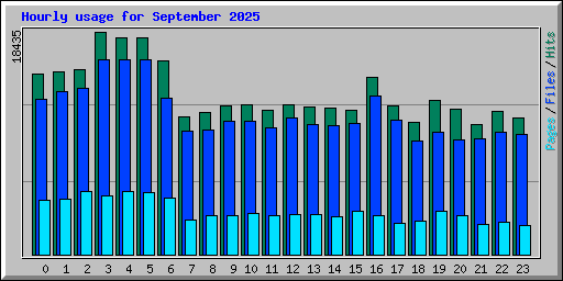 Hourly usage for September 2025