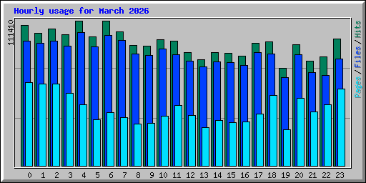 Hourly usage for March 2026