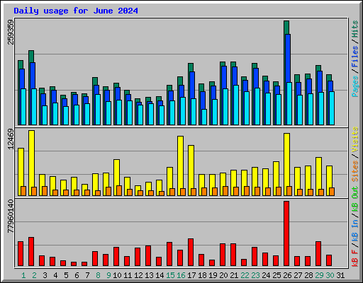 Daily usage for June 2024