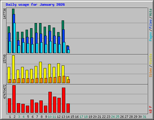 Daily usage for January 2026