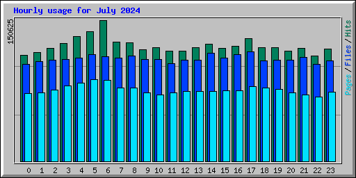 Hourly usage for July 2024