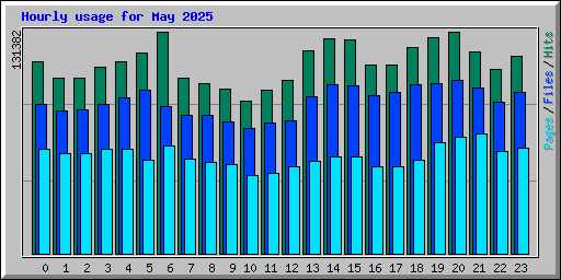 Hourly usage for May 2025
