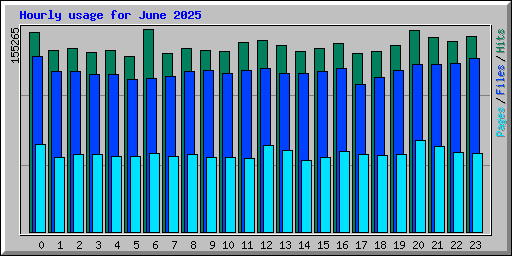 Hourly usage for June 2025