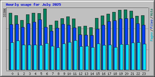 Hourly usage for July 2025